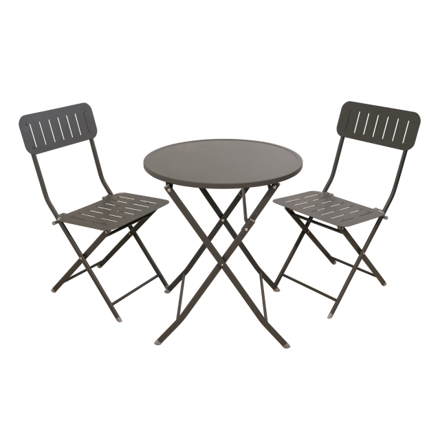 Bistro Set Bora Bora anthrazit 2x Stuhl 1x Tisch 